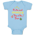 Baby Clothes It's Most Sparkly Time Year with Star Decoration Items Cotton