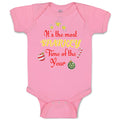 Baby Clothes It's Most Sparkly Time Year with Star Decoration Items Cotton