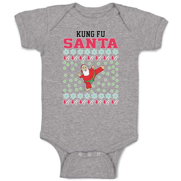 Baby Clothes Kung Fu Santa Funny Pose Baby Bodysuits Boy & Girl Cotton
