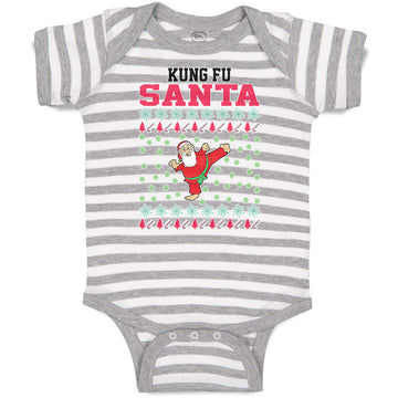 Baby Clothes Kung Fu Santa Funny Pose Baby Bodysuits Boy & Girl Cotton