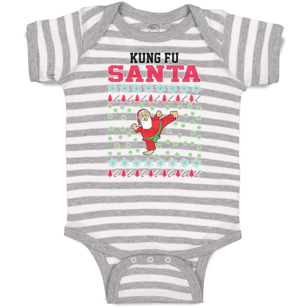 Baby Clothes Kung Fu Santa Funny Pose Baby Bodysuits Boy & Girl Cotton