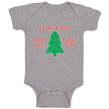 Baby Clothes Looks Great Little Lotta Full Lotta Sap with Green Pine Tree Cotton