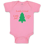 Baby Clothes Looks Great Little Lotta Full Lotta Sap with Green Pine Tree Cotton