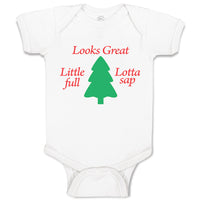 Baby Clothes Looks Great Little Lotta Full Lotta Sap with Green Pine Tree Cotton