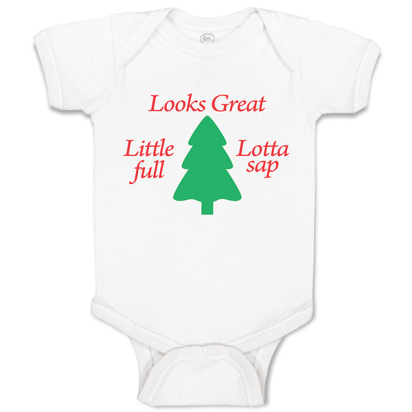 Baby Clothes Looks Great Little Lotta Full Lotta Sap with Green Pine Tree Cotton