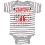 Baby Clothes Meed Wee Christmas Red Cats Facing Each Fish Bone Trees Cotton