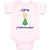 Baby Clothes Merry Christmahanukkah and 7 Candles Stands on Pine Tree Cotton