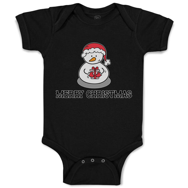 Baby Clothes Merry Christmas Snow Doll on Cap Baby Bodysuits Boy & Girl Cotton