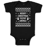 Baby Clothes Merry Christmas Filthy Animal Silhouette Deer Patterns Cotton