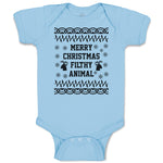 Baby Clothes Merry Christmas Filthy Animal Silhouette Deer Patterns Cotton