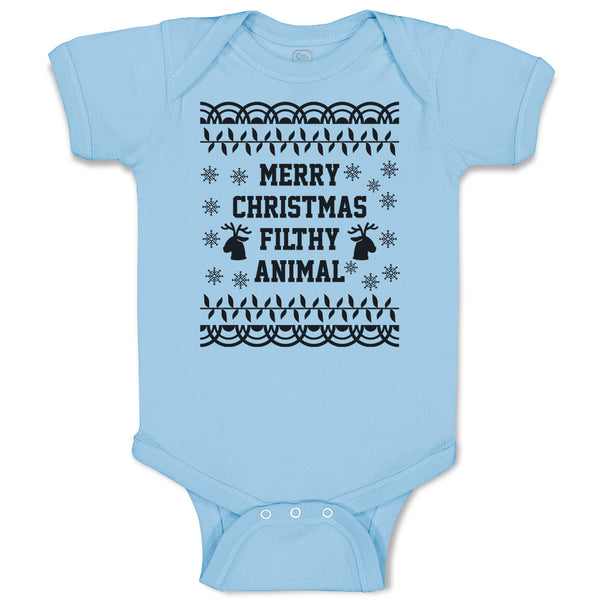 Baby Clothes Merry Christmas Filthy Animal Silhouette Deer Patterns Cotton