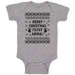 Baby Clothes Merry Christmas Filthy Animal Silhouette Deer Patterns Cotton