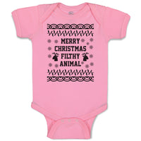 Merry Christmas Filthy Animal with Silhouette Deer Head and Patterns