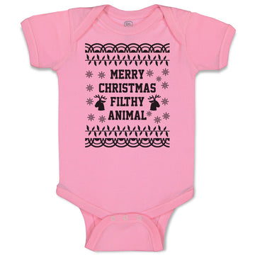 Baby Clothes Merry Christmas Filthy Animal Silhouette Deer Patterns Cotton