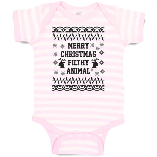 Baby Clothes Merry Christmas Filthy Animal Silhouette Deer Patterns Cotton