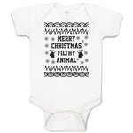 Baby Clothes Merry Christmas Filthy Animal Silhouette Deer Patterns Cotton