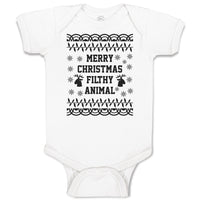 Baby Clothes Merry Christmas Filthy Animal Silhouette Deer Patterns Cotton