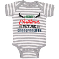 Baby Clothes Merry Christmas Future Grandparents with Deer Baby Bodysuits Cotton