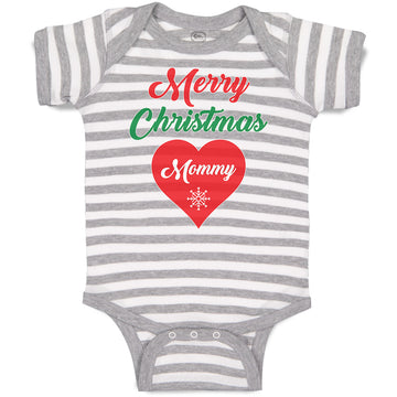 Baby Clothes Merry Christmas Mommy Love Heart Baby Bodysuits Boy & Girl Cotton