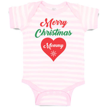 Baby Clothes Merry Christmas Mommy Love Heart Baby Bodysuits Boy & Girl Cotton