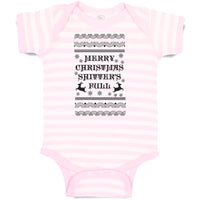 Baby Clothes Merry Christmas Shitters Full Baby Bodysuits Boy & Girl Cotton