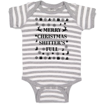 Baby Clothes Merry Christmas Shitters Full Baby Bodysuits Boy & Girl Cotton