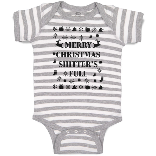 Baby Clothes Merry Christmas Shitters Full Baby Bodysuits Boy & Girl Cotton