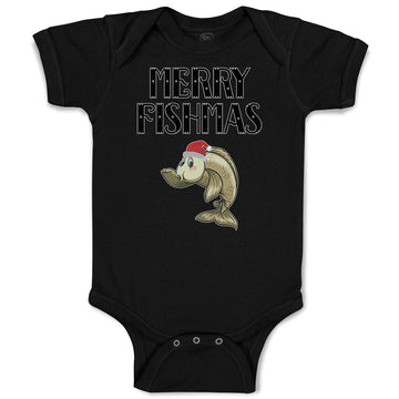 Baby Clothes Merry Fishmas Baby Bodysuits Boy & Girl Newborn Clothes Cotton