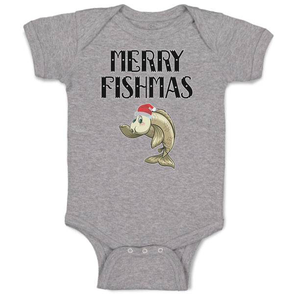 Baby Clothes Merry Fishmas Baby Bodysuits Boy & Girl Newborn Clothes Cotton