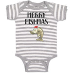 Baby Clothes Merry Fishmas Baby Bodysuits Boy & Girl Newborn Clothes Cotton