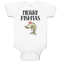 Baby Clothes Merry Fishmas Baby Bodysuits Boy & Girl Newborn Clothes Cotton