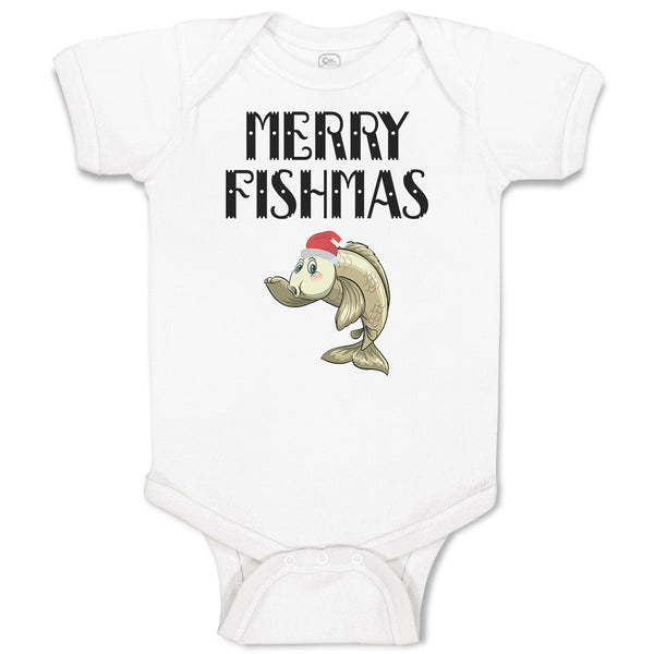 Baby Clothes Merry Fishmas Baby Bodysuits Boy & Girl Newborn Clothes Cotton