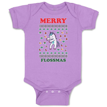 Baby Clothes Merry Flossmas Baby Bodysuits Boy & Girl Newborn Clothes Cotton