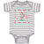 Baby Clothes Dancing Flamingo Crane Bird with Cute Little Hearts Baby Bodysuits