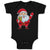 Baby Clothes Christmas Santa Claus with Gift Box Wishing Everyone Baby Bodysuits