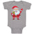 Baby Clothes Christmas Santa Claus with Gift Box Wishing Everyone Baby Bodysuits