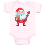 Baby Clothes Christmas Santa Claus with Gift Box Wishing Everyone Baby Bodysuits