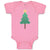 Baby Clothes Christmas Pine Tree and Golden Star on Top Baby Bodysuits Cotton