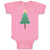 Baby Clothes Christmas Pine Tree and Golden Star on Top Baby Bodysuits Cotton