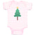 Baby Clothes Christmas Pine Tree and Golden Star on Top Baby Bodysuits Cotton