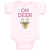 Baby Clothes Oh Deer Wild Animal Deer Face and Horn Baby Bodysuits Cotton