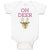 Baby Clothes Oh Deer Wild Animal Deer Face and Horn Baby Bodysuits Cotton