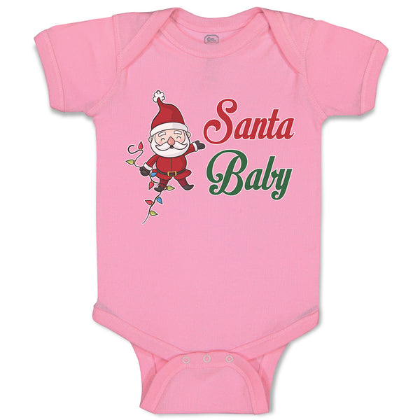 Baby Clothes Santa Baby with Santa Claus Baby Bodysuits Boy & Girl Cotton