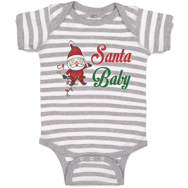 Baby Clothes Santa Baby with Santa Claus Baby Bodysuits Boy & Girl Cotton