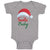 Baby Clothes Santa Baby with Hat Baby Bodysuits Boy & Girl Cotton