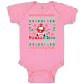 Baby Clothes Santa Floss Dancing and Pine Trees with Hearts Baby Bodysuits