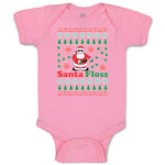 Baby Clothes Santa Floss Dancing and Pine Trees with Hearts Baby Bodysuits