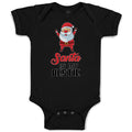 Baby Clothes Santa Is My Bestie Baby Bodysuits Boy & Girl Newborn Clothes Cotton