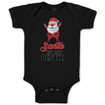 Baby Clothes Santa Is My Bestie Baby Bodysuits Boy & Girl Newborn Clothes Cotton