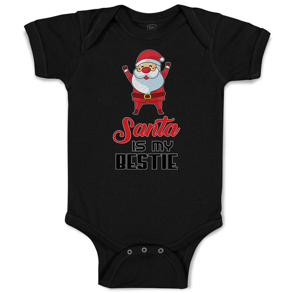 Baby Clothes Santa Is My Bestie Baby Bodysuits Boy & Girl Newborn Clothes Cotton